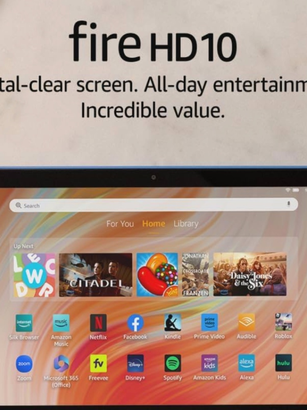 Amazon Fire HD 10 tablet, 10.1", 1080p Full HD, 64 GB, (2021 release), Black